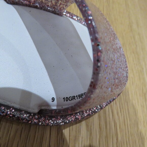 MINI MELISSA Mel Mar Pastel Pink Glitter Jelly Sandals - Girl's Size 9 - Picture 10 of 11